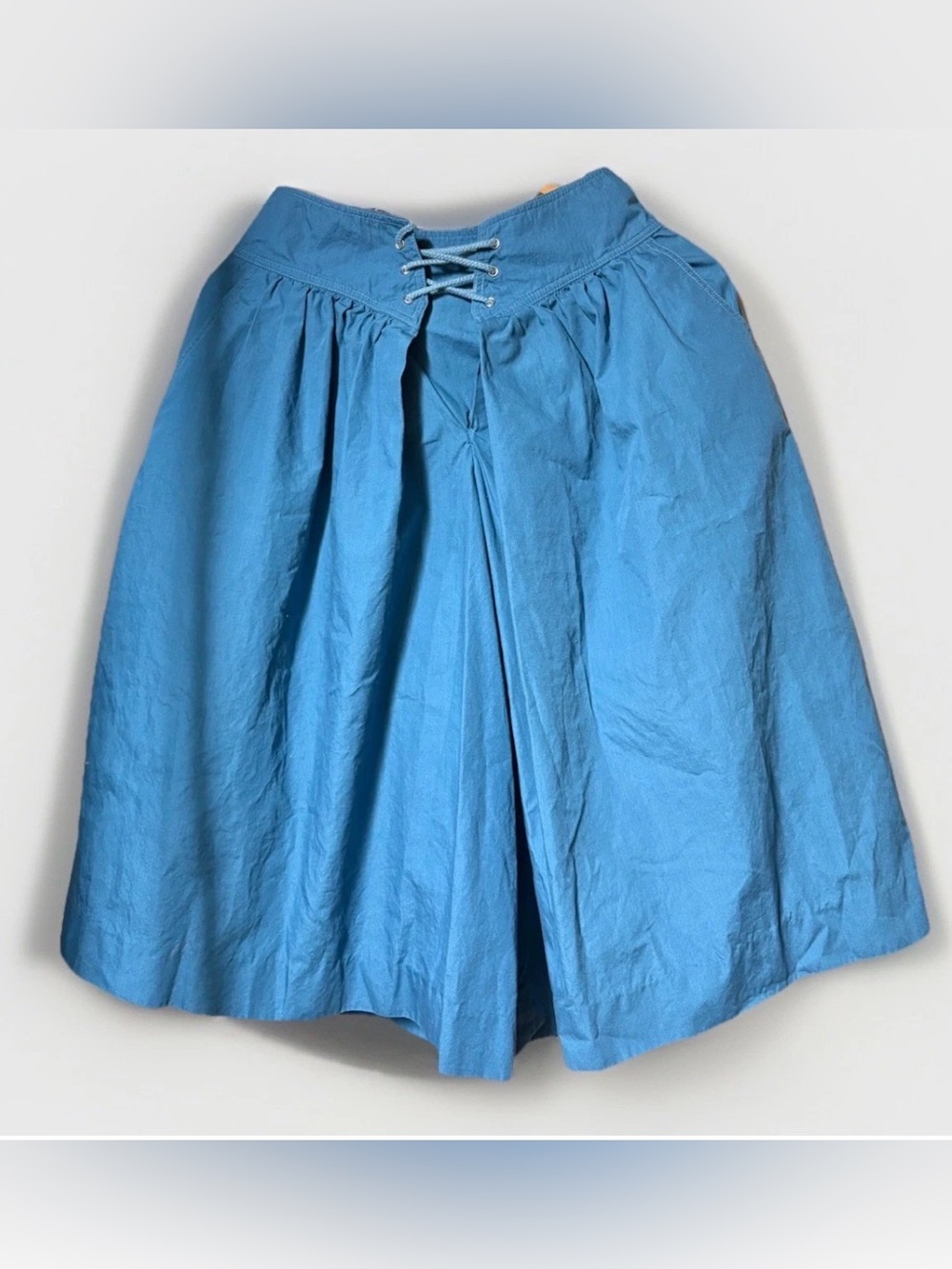 Vintage REGATTA SPORT Culotte Skirt High Rise Baggy Blue 80s 90s Coastal Prairie